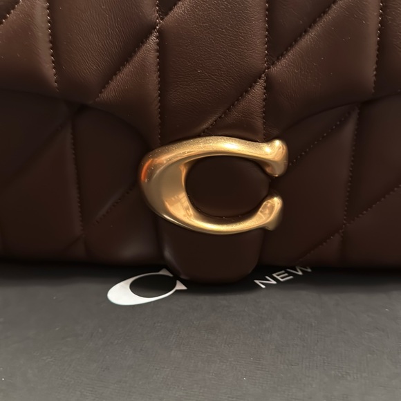 Coach Quilted Shoulder Bag in Brown with Gold Hardware - Picture 2 of 6